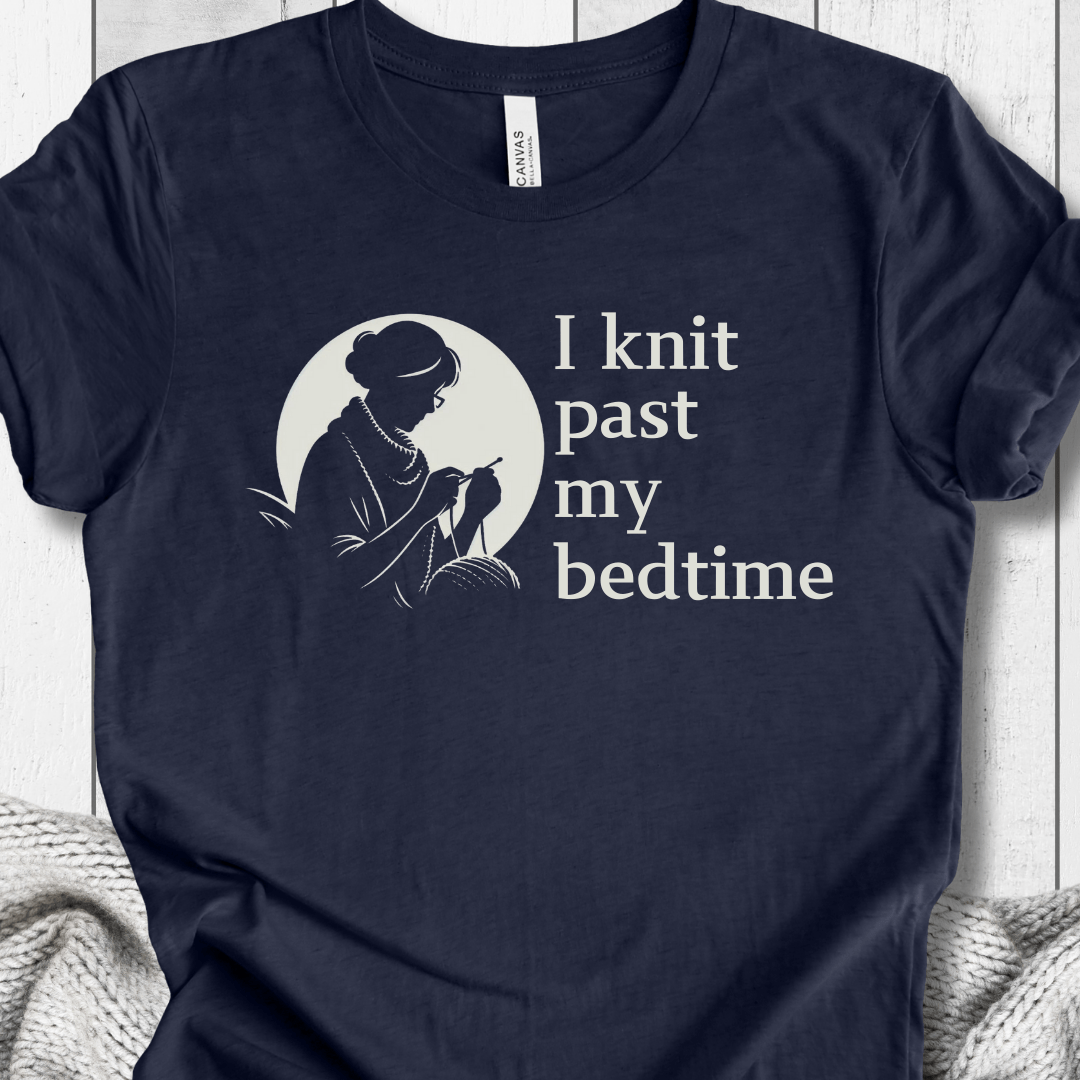 I knit past my bedtime T-Shirt Midnight Navy / S
