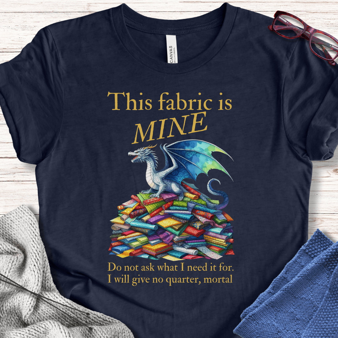 Fabric Dragon Hoarder Slogan T-Shirt Navy / S
