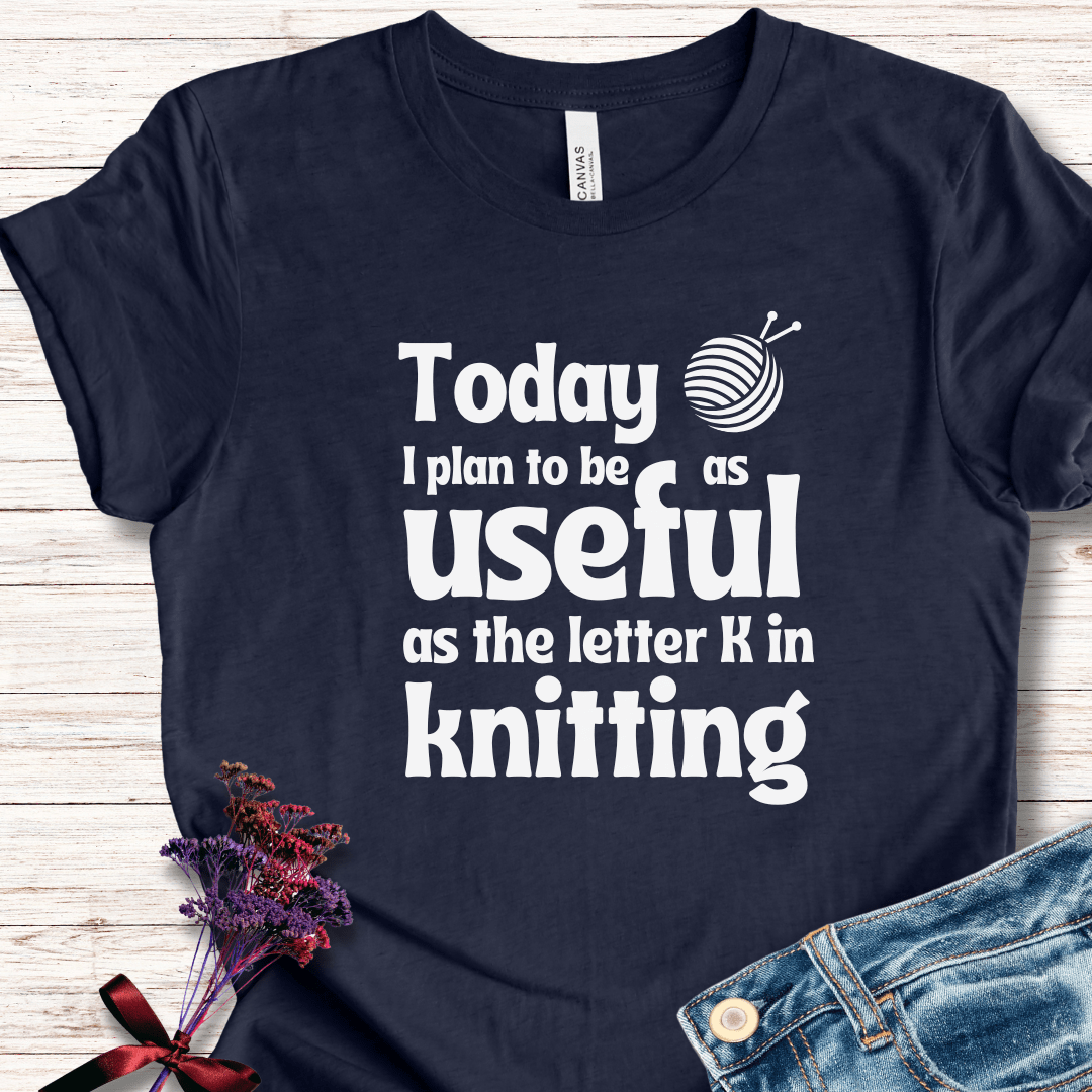 K in Knitting T-Shirt Navy / S