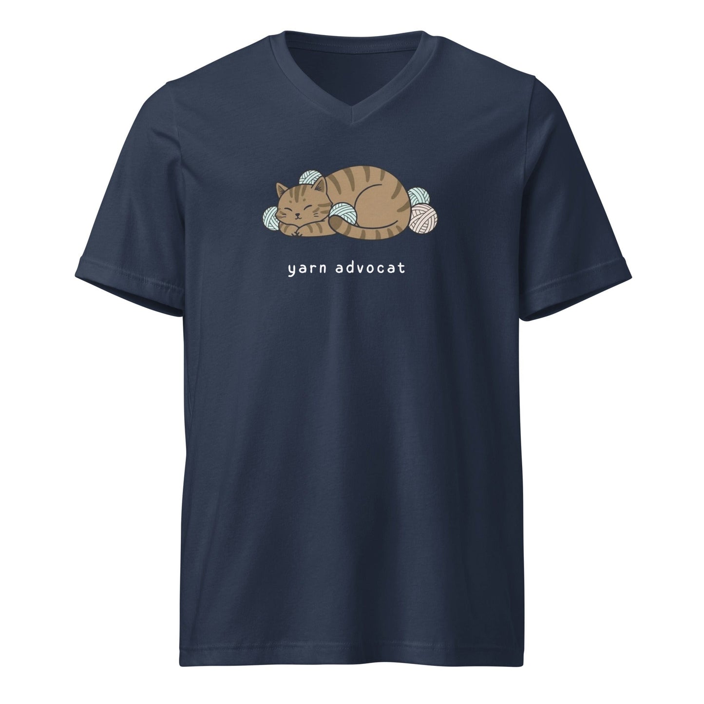 Yarn Advocat V-Neck T-Shirt Navy / S
