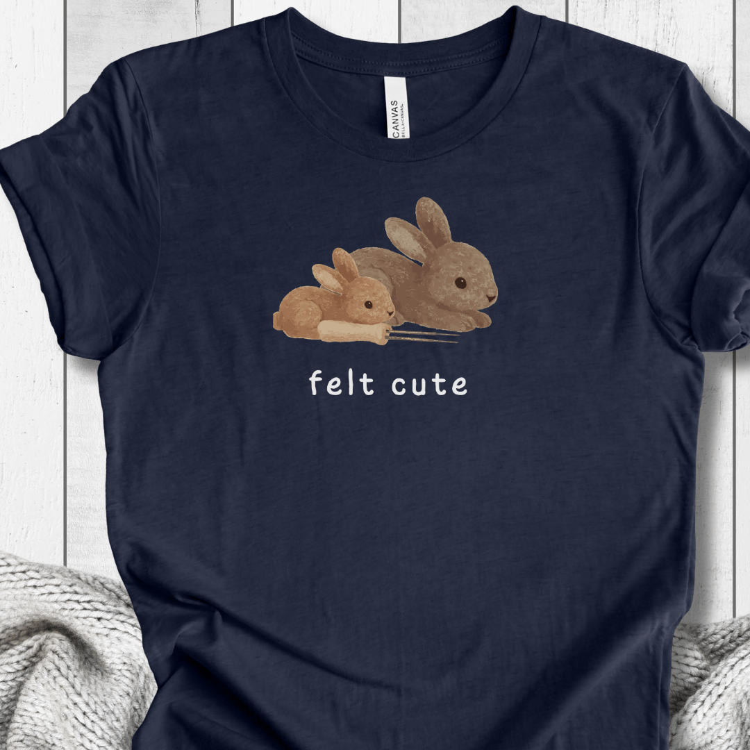 Felt Cute t-shirt Navy / XS