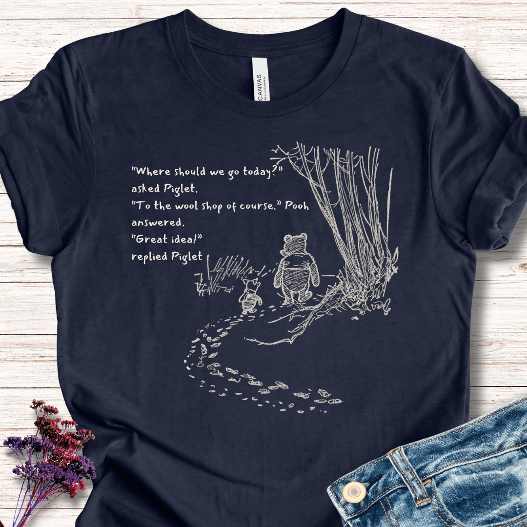 Pooh and Piglet T-Shirt Navy / XS