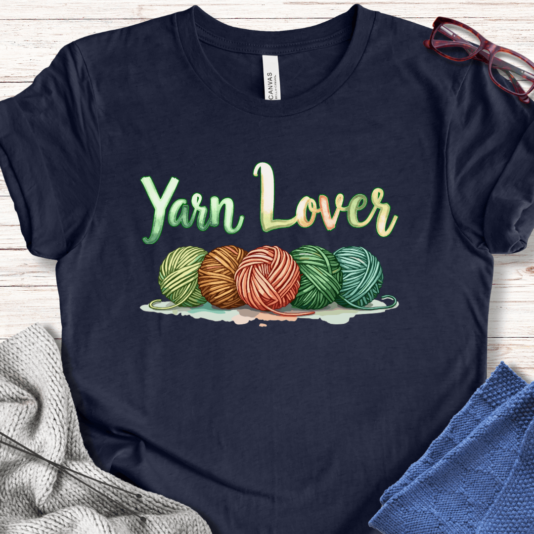 Yarn Lover (earthy) T-Shirt Navy / XS