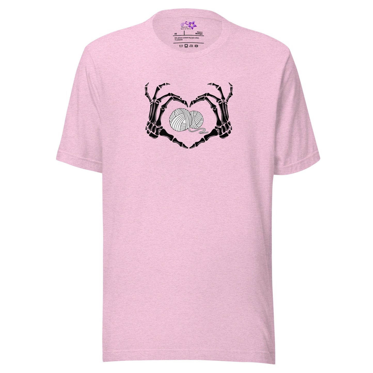 Skeletal Heart Crew Neck T-Shirt Prism Lilac / XS