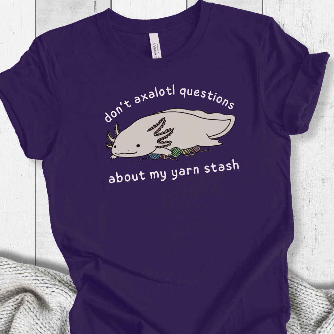 Axalotl Questions t-shirt Purple / XS