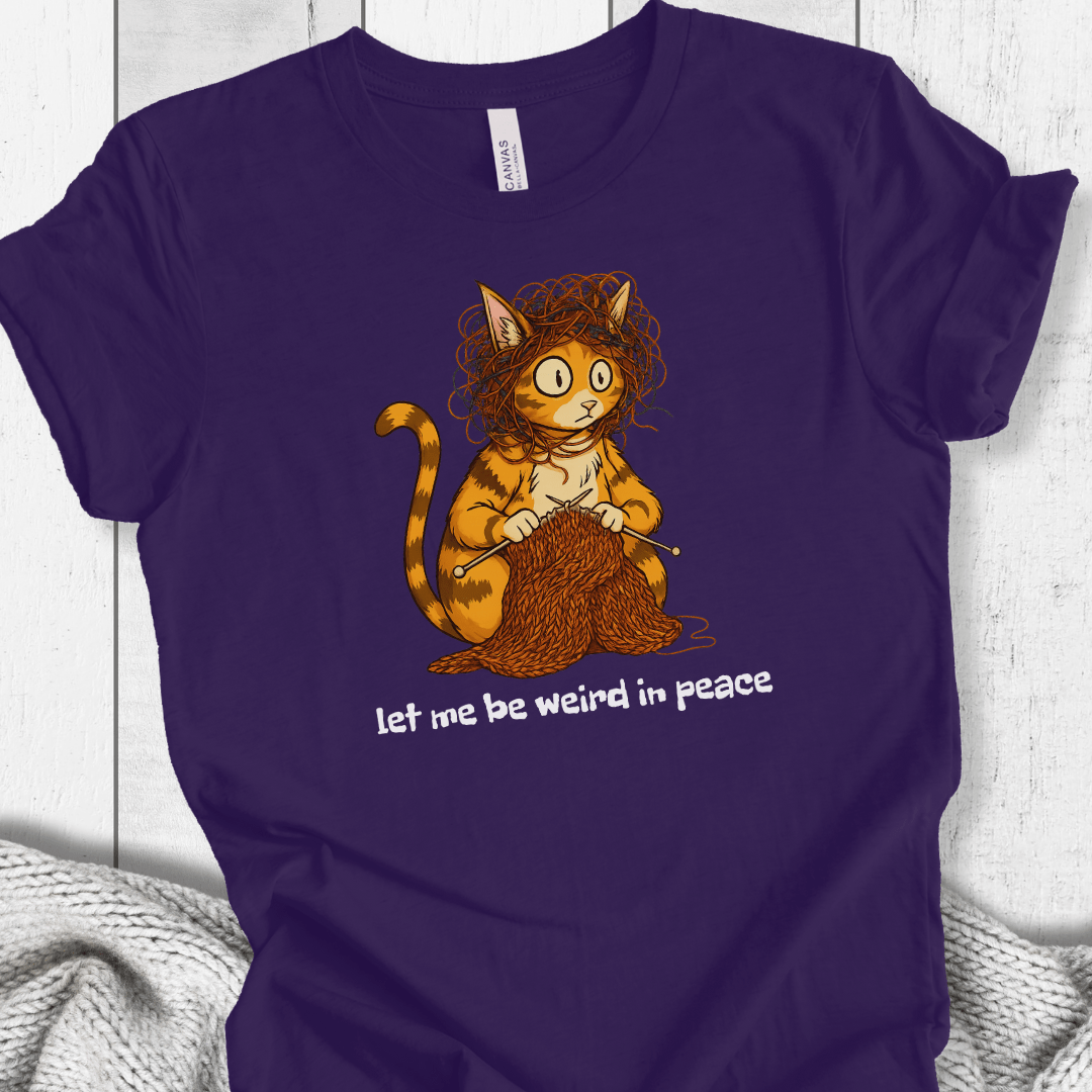 Be Weird in Peace T-Shirt Purple / XS