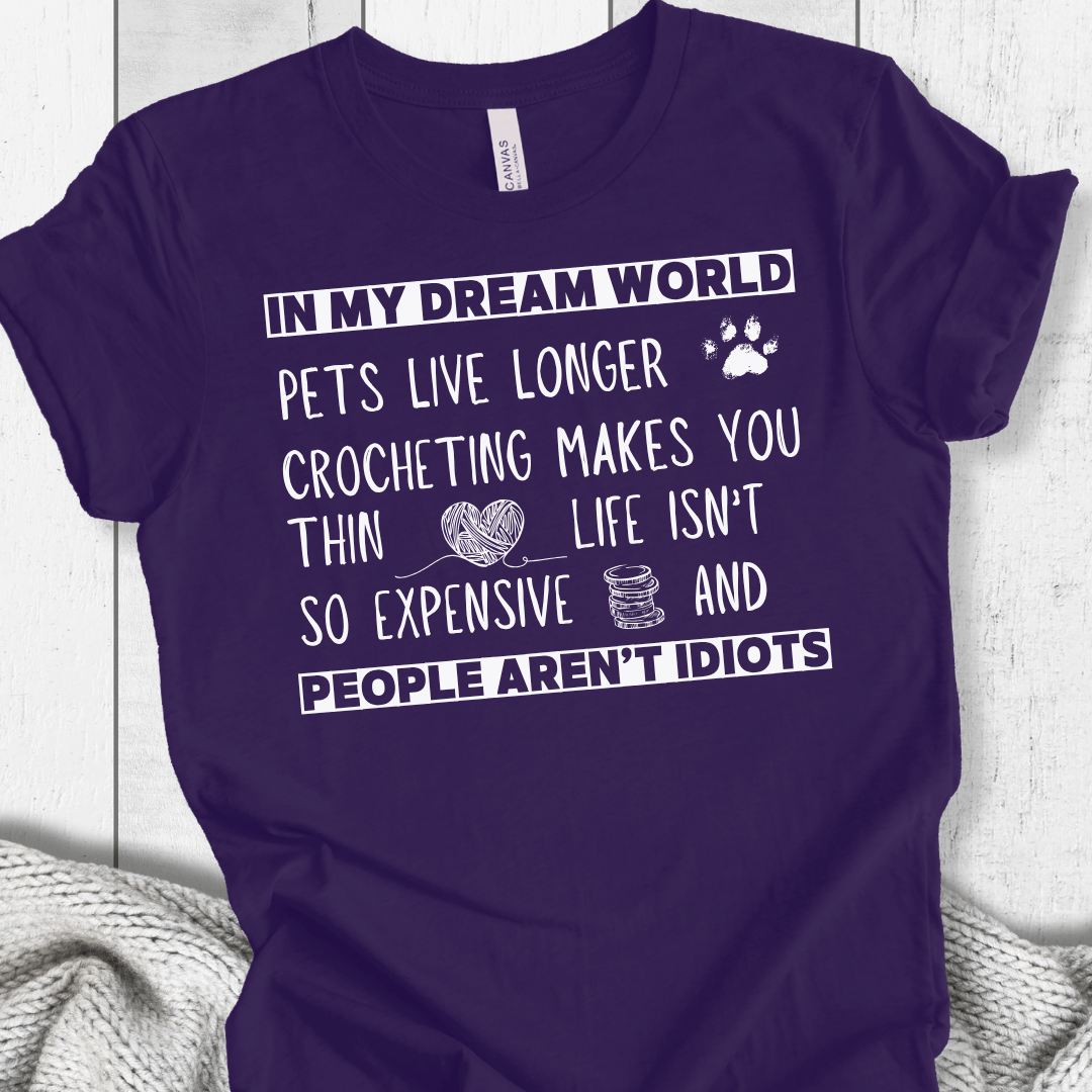 Dream World T-Shirt (crochet) Purple / XS