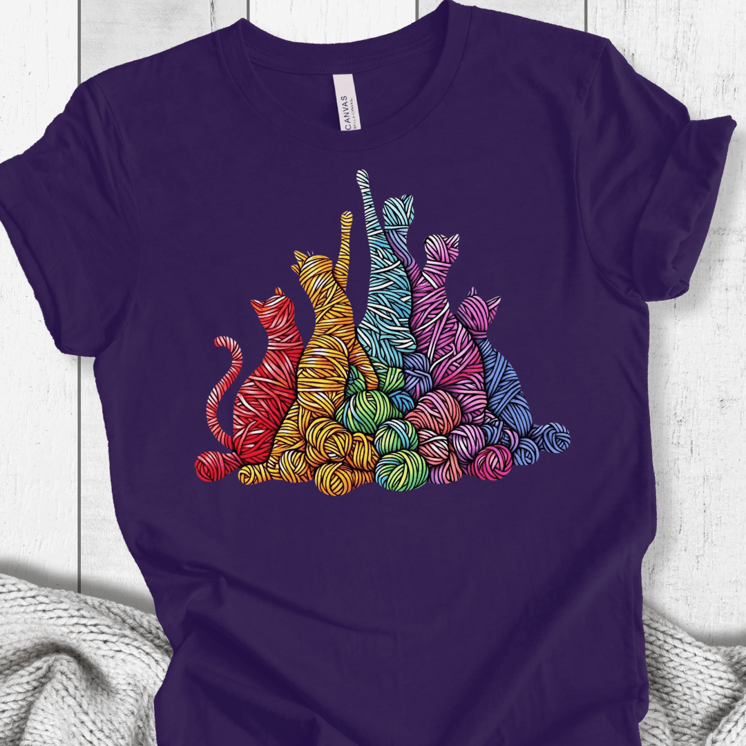 Fiber Felines T-Shirt Purple / XS