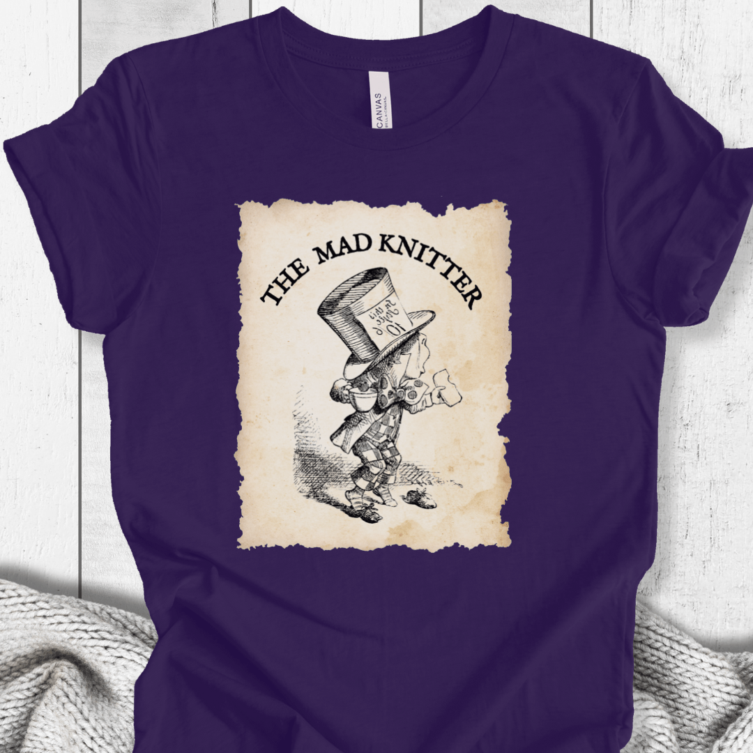The Mad Knitter T-Shirt Purple / XS