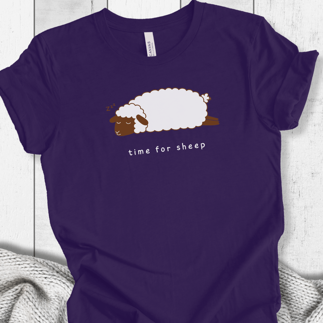 Time for Sheep t-shirt Purple / XS