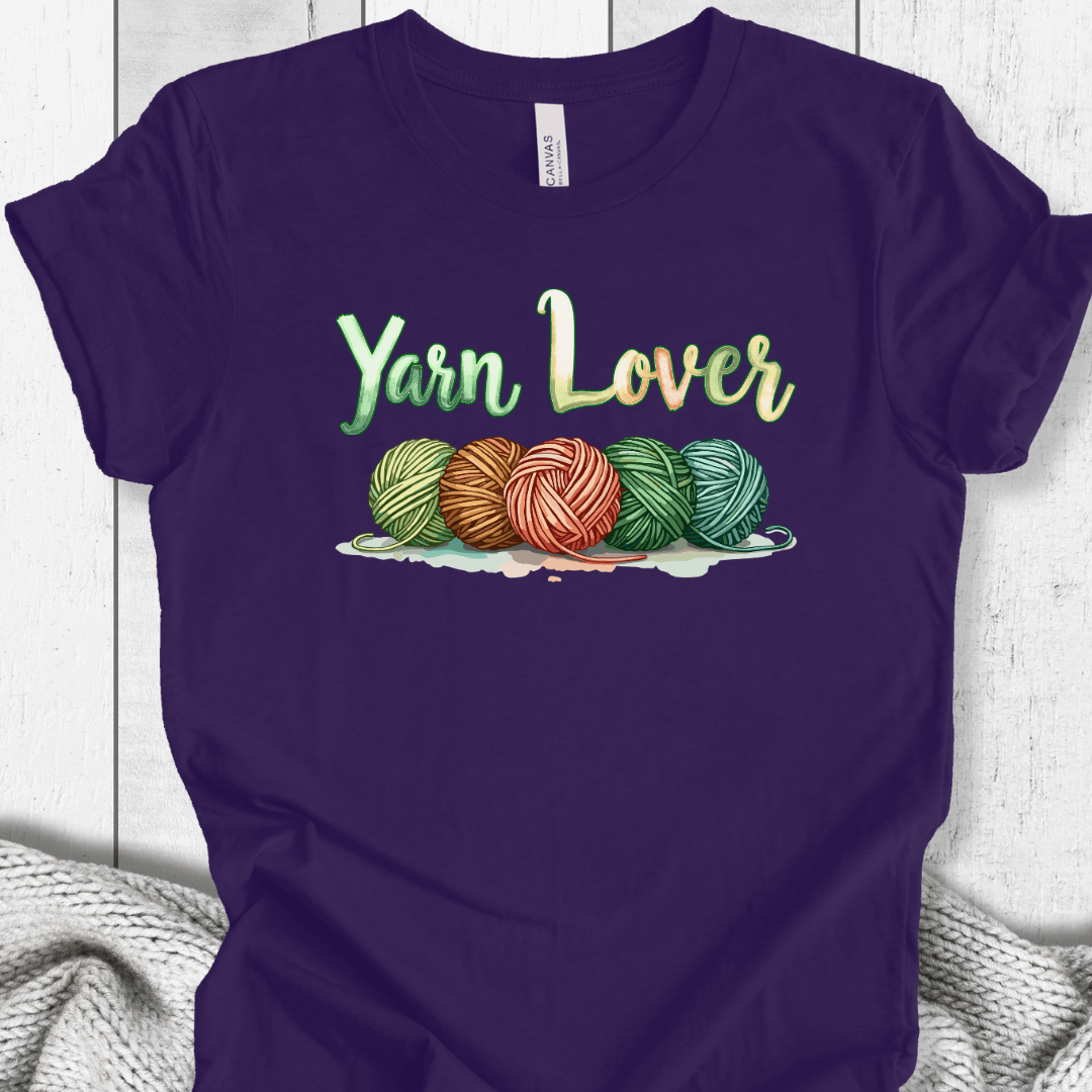 Yarn Lover (earthy) T-Shirt Purple / XS