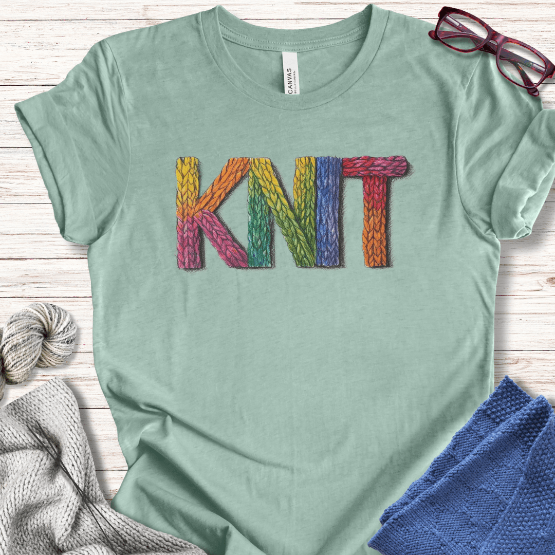 Rainbow Knit T-Shirt Sea Breeze / S