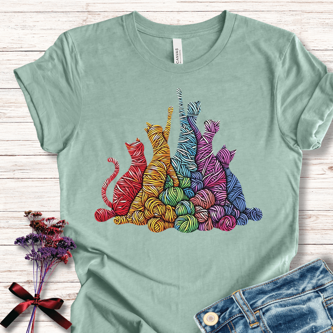 Fiber Felines T-Shirt Sea Breeze / XS