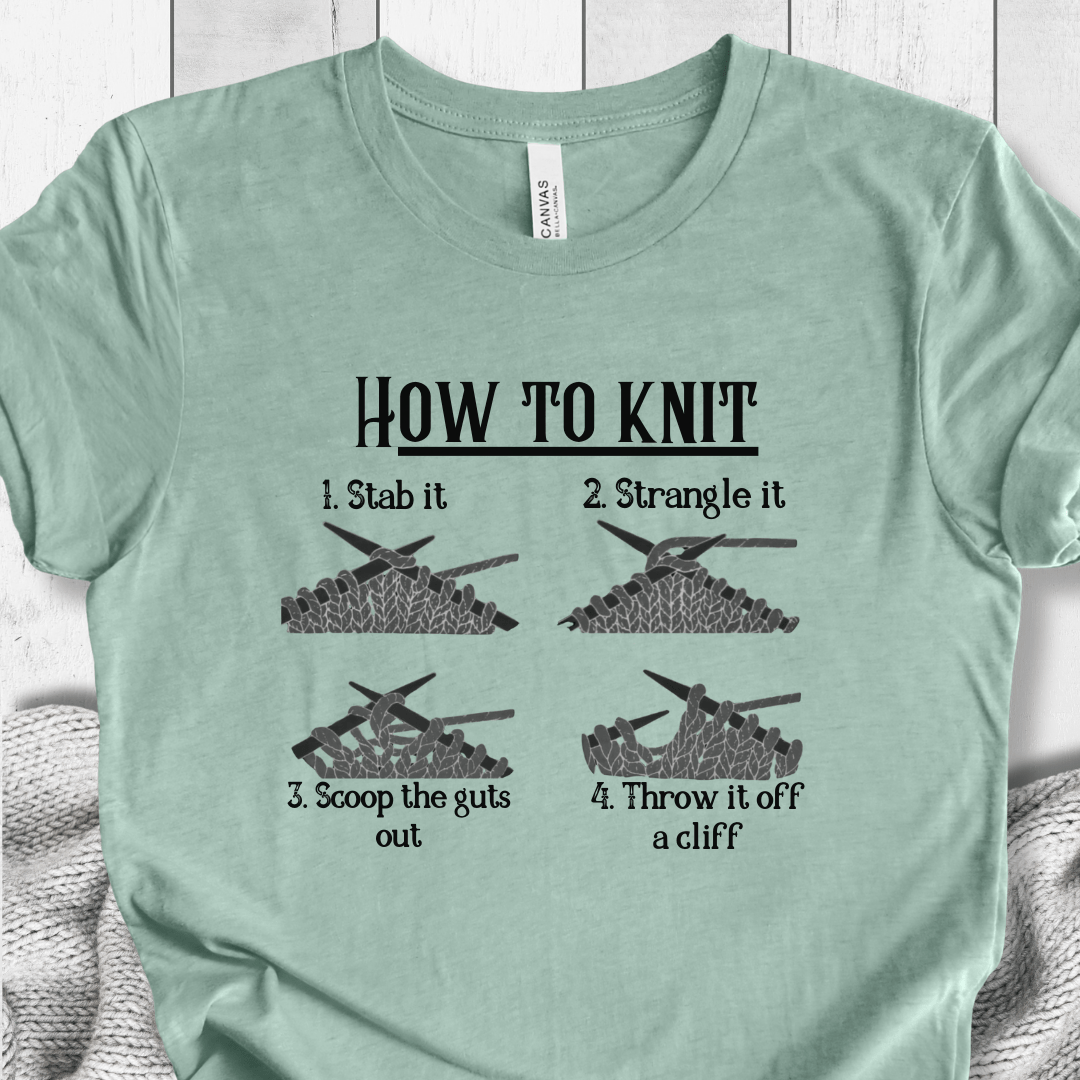 How to knit T-Shirt Sea Breeze / XS