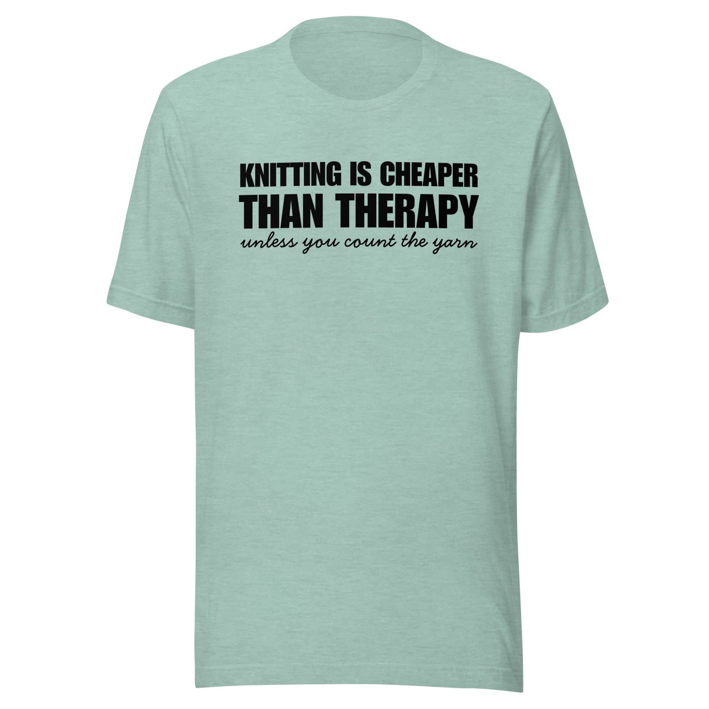 Knitting is Cheaper T-Shirt Sea Breeze / XS