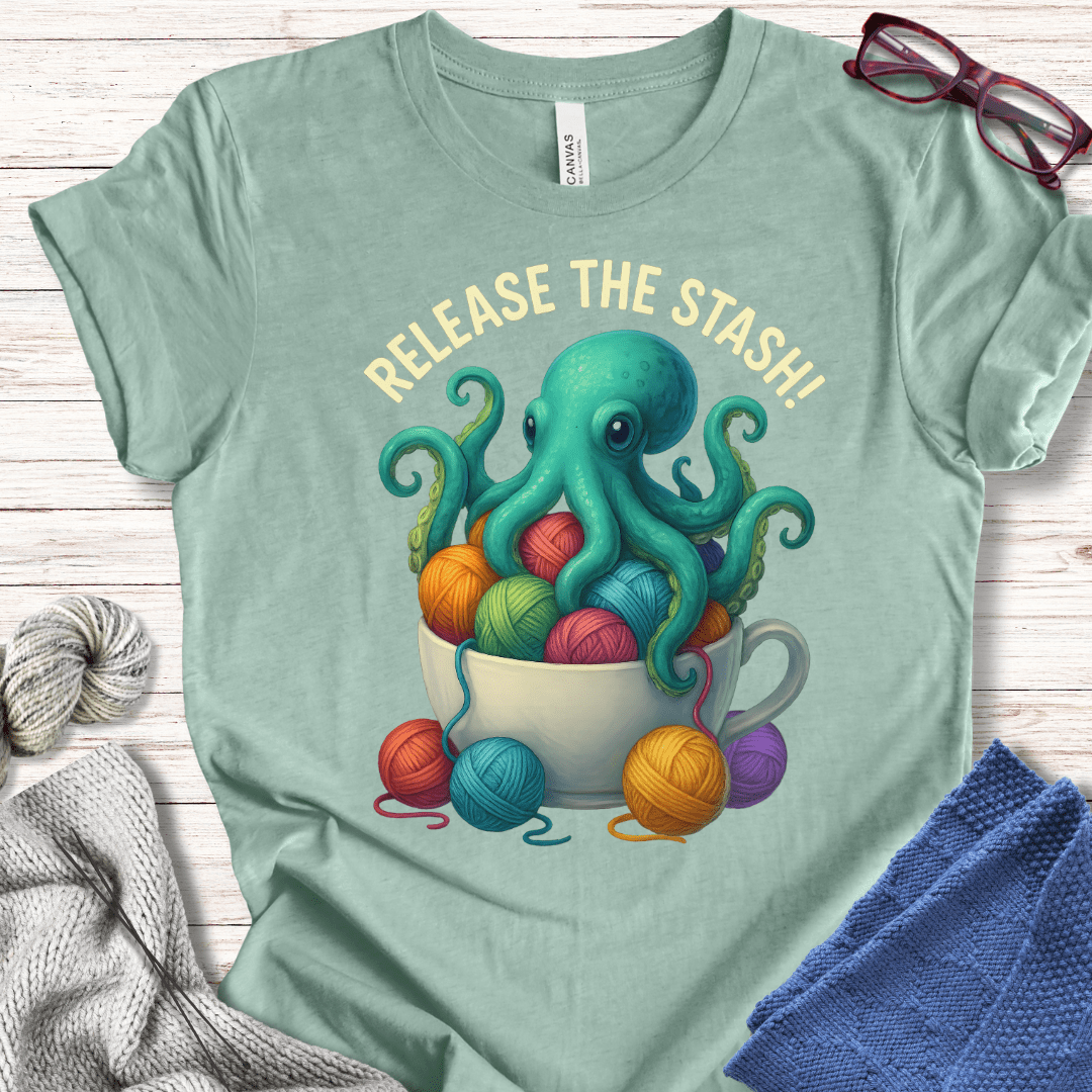 Release the Stash Kraken T Shirt Sea Breeze / XS