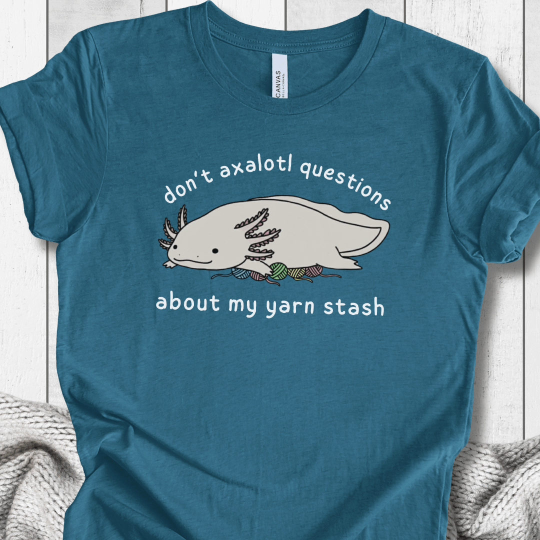 Axalotl Questions t-shirt Teal / S