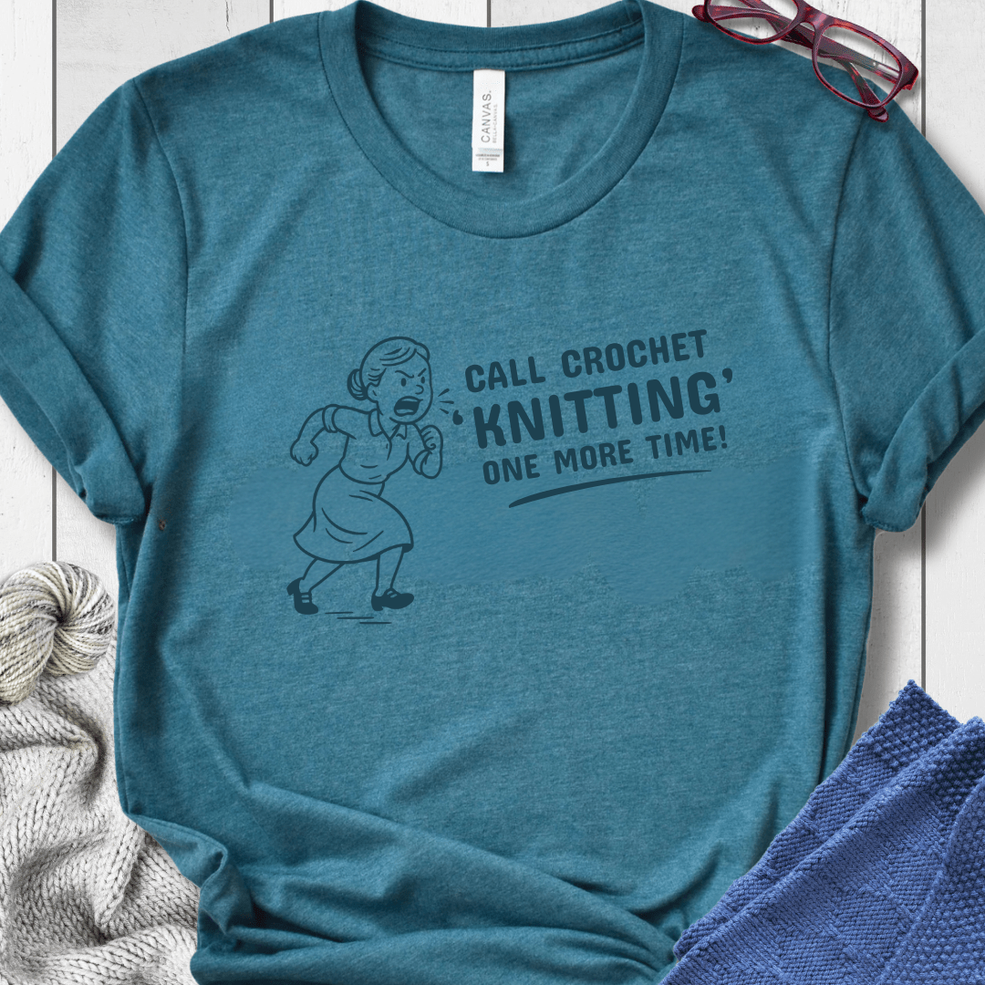Call crochet knitting T-Shirt (graphic) Teal / S