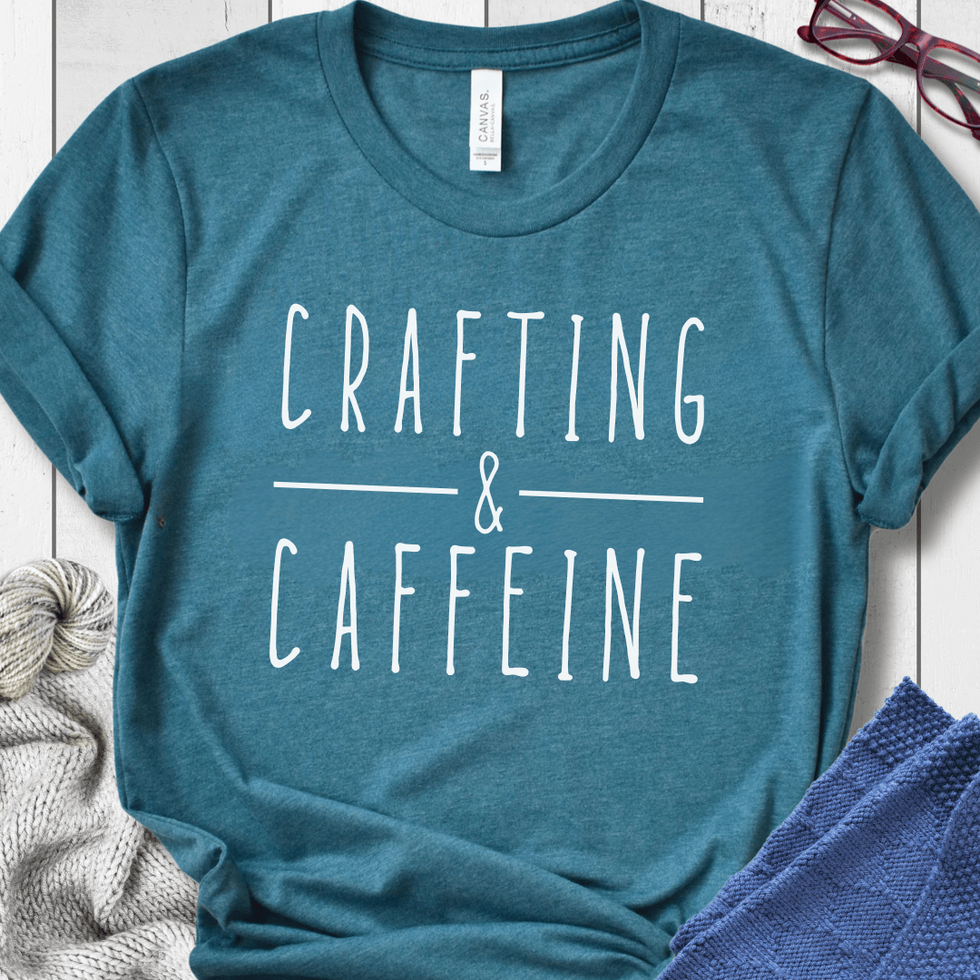 Crafting & Caffeine T-Shirt Teal / S
