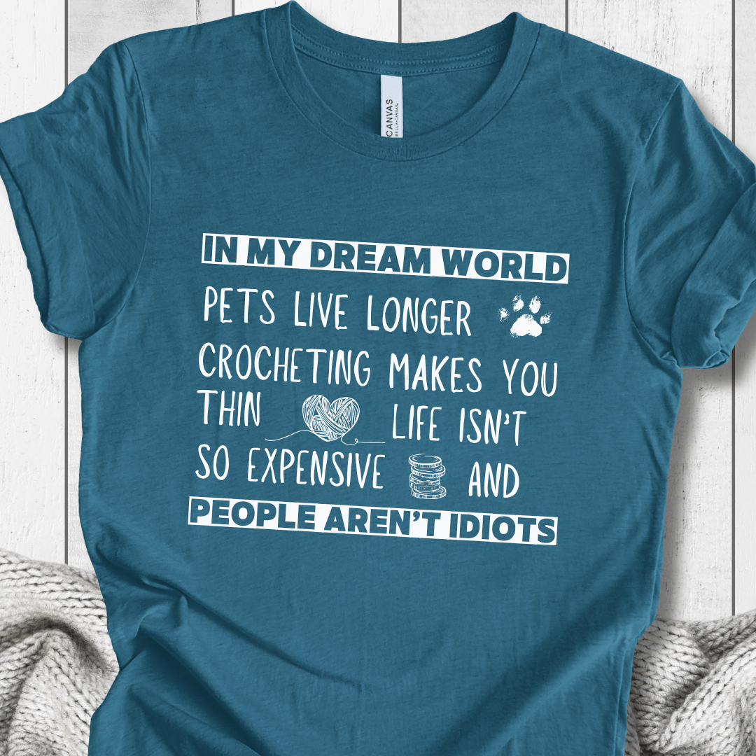 Dream World T-Shirt (crochet) Teal / S
