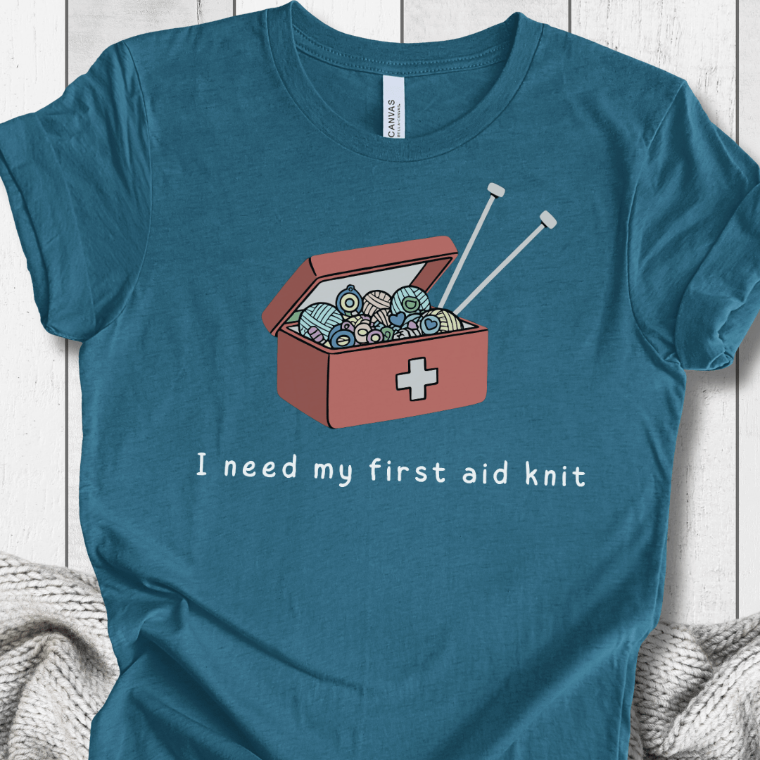 First Aid Knit T-Shirt Teal / S