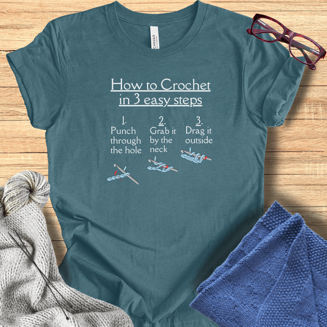 How to Crochet T-Shirt Teal / S