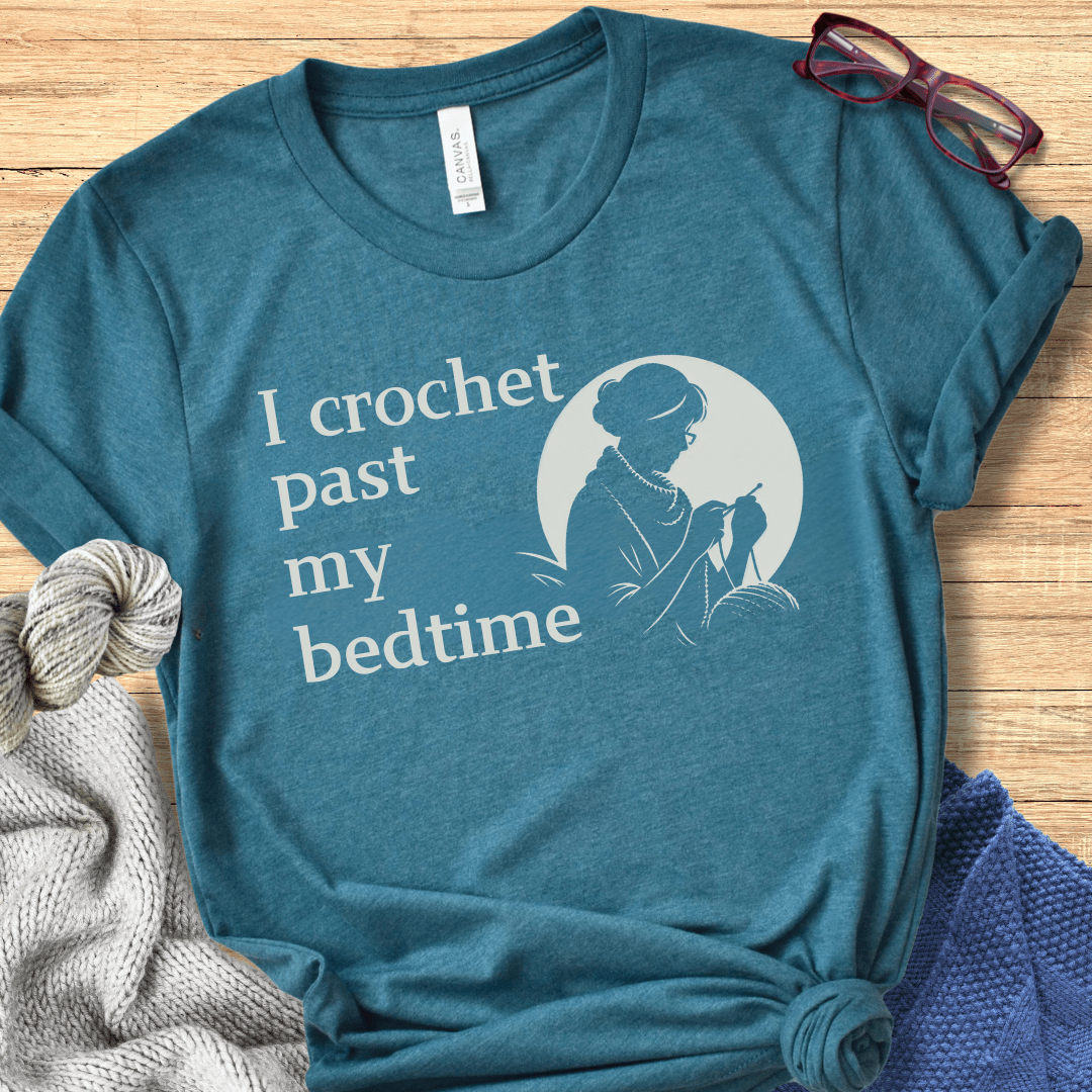 I crochet past my bedtime T-Shirt Teal / S