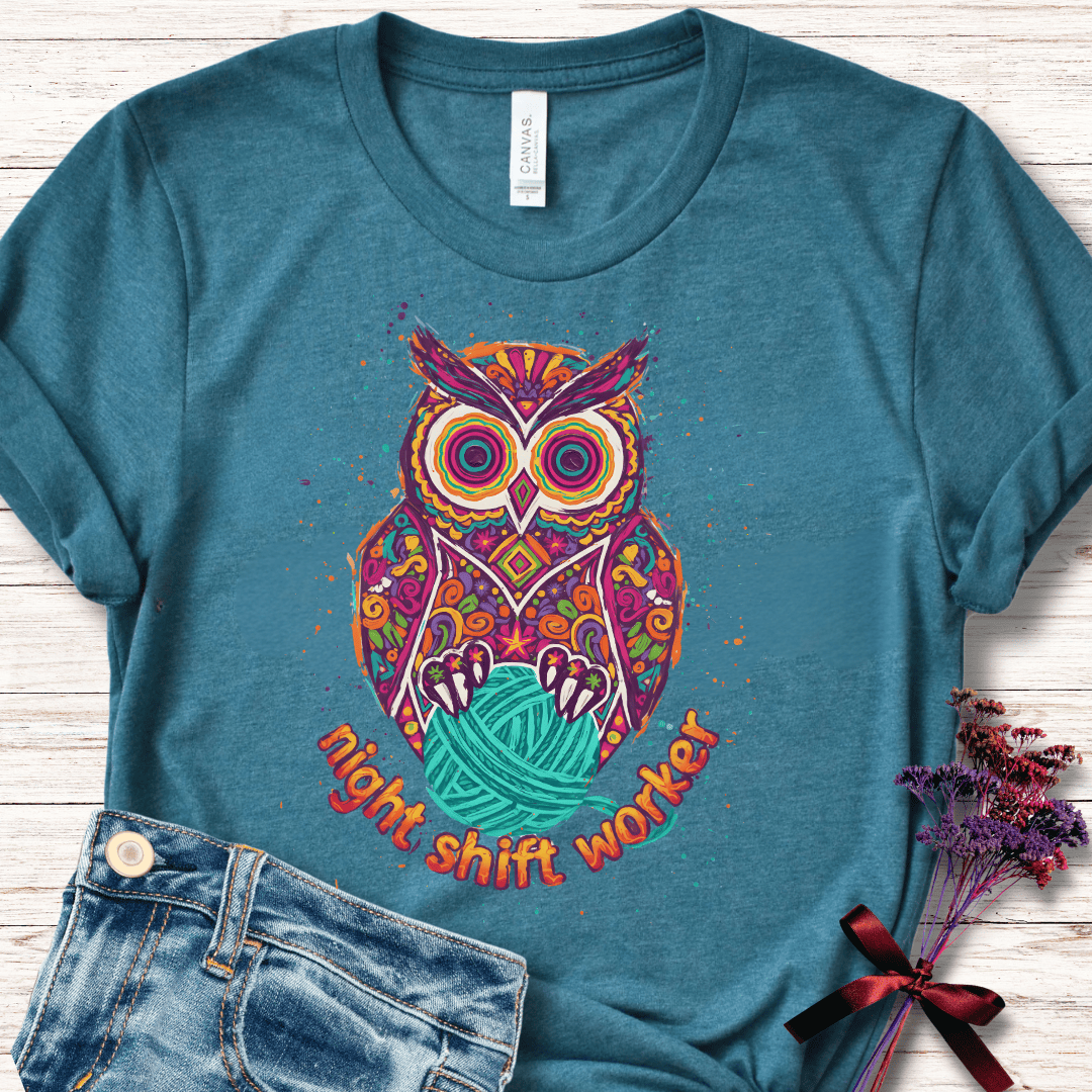 Night Shift Worker T-Shirt Teal / S