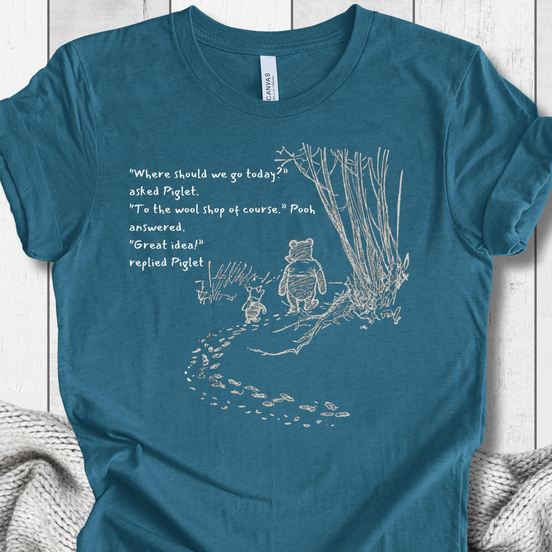 Pooh and Piglet T-Shirt Teal / S