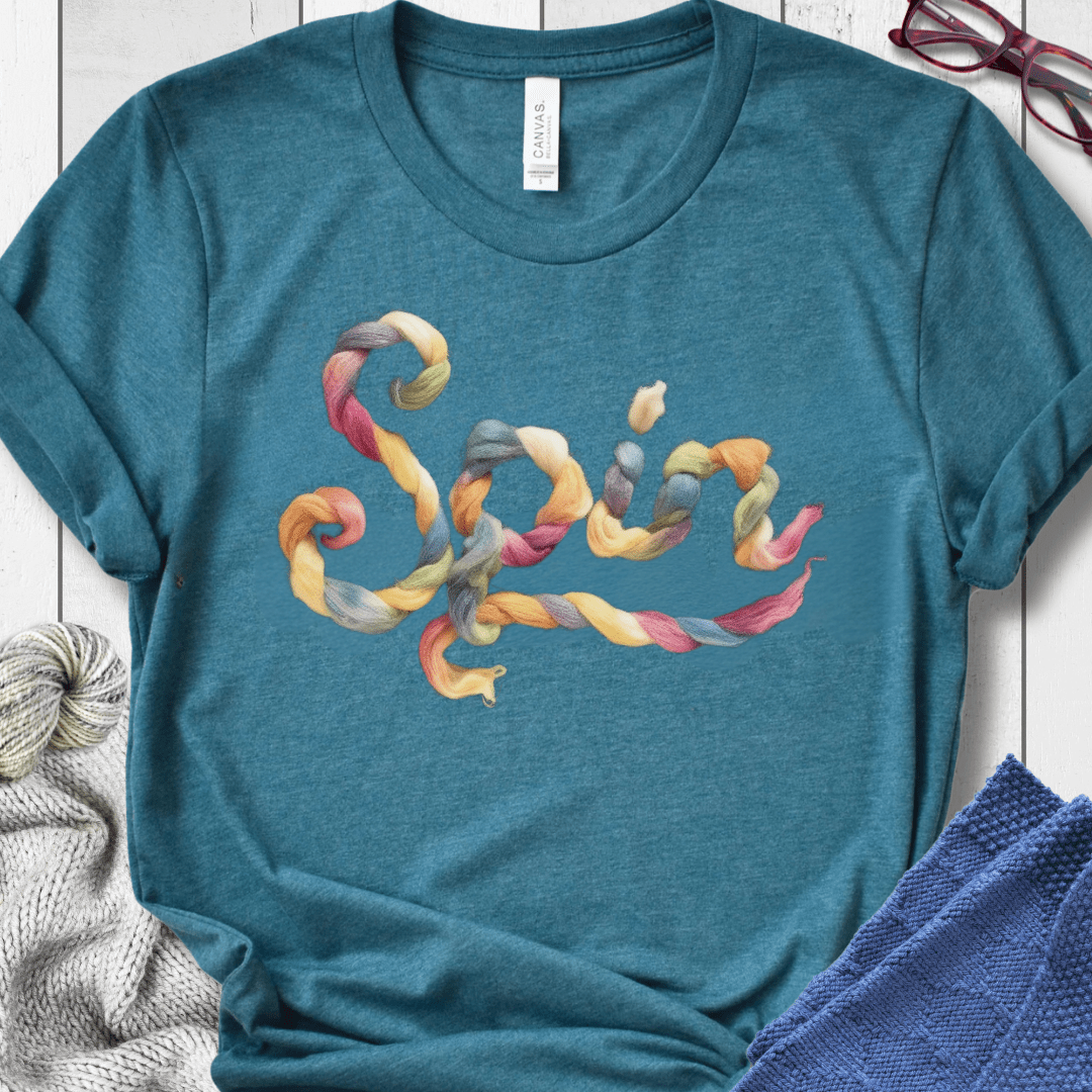 Rainbow Spin T-Shirt Teal / S