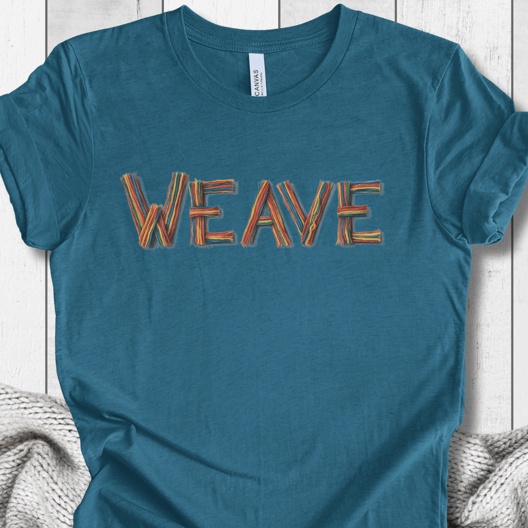 Rainbow Weave T-Shirt Teal / S