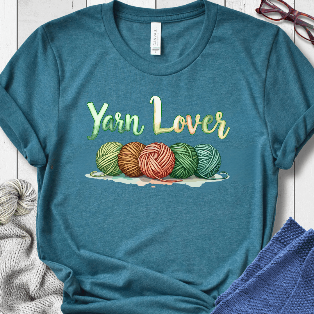 Yarn Lover (earthy) T-Shirt Teal / S