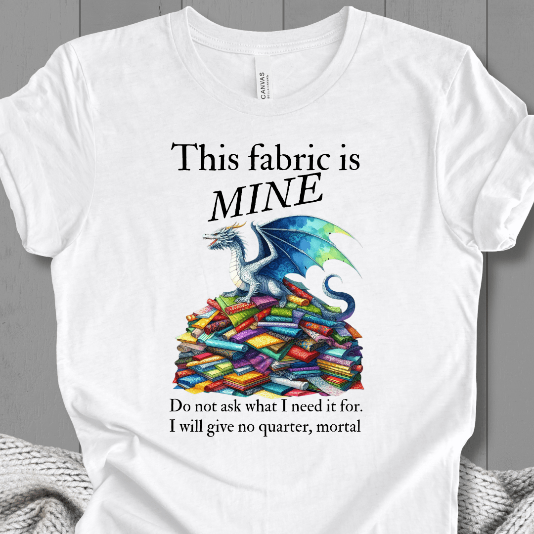 Fabric Dragon Hoarder Slogan T-Shirt White / S