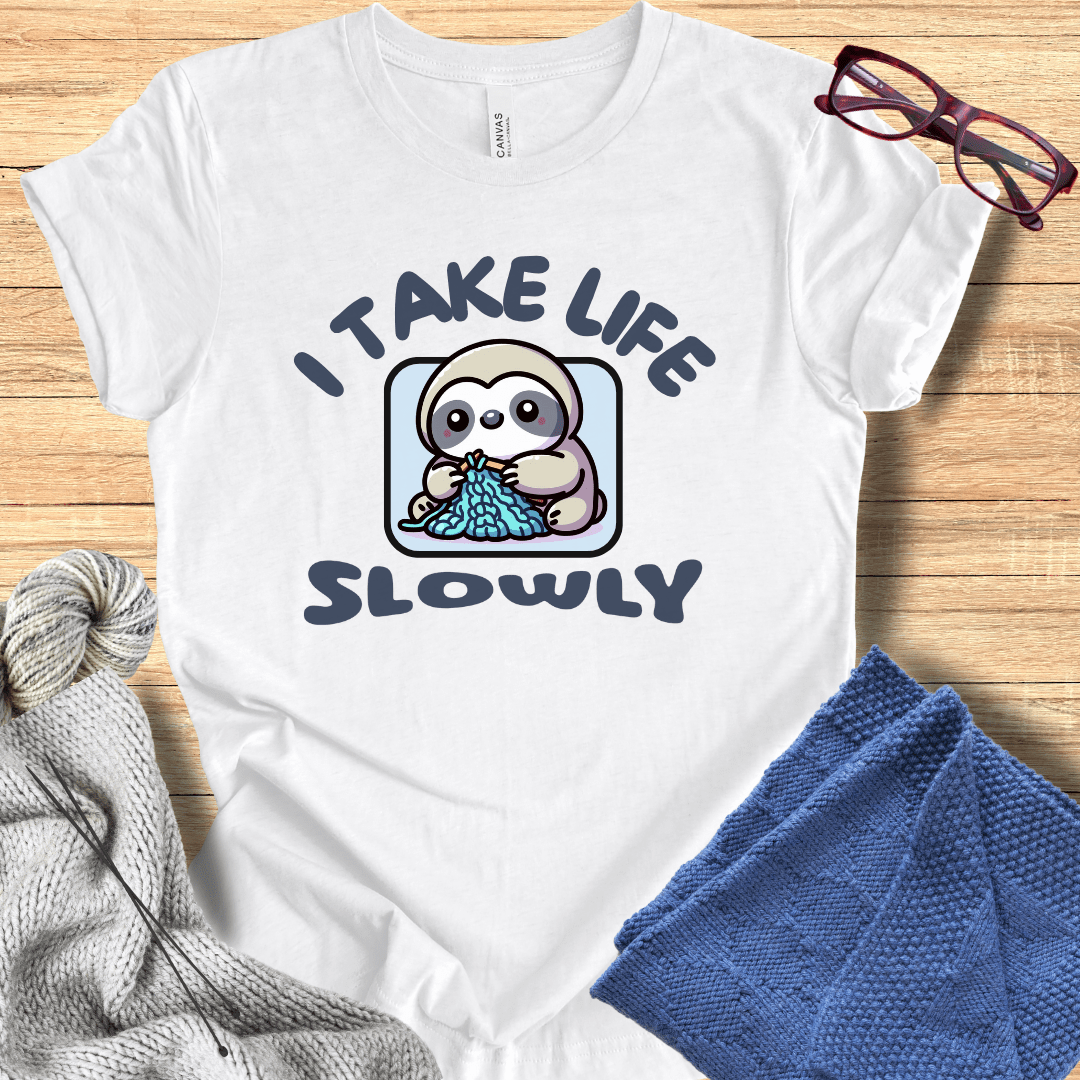 I take life slowly T-Shirt White / S