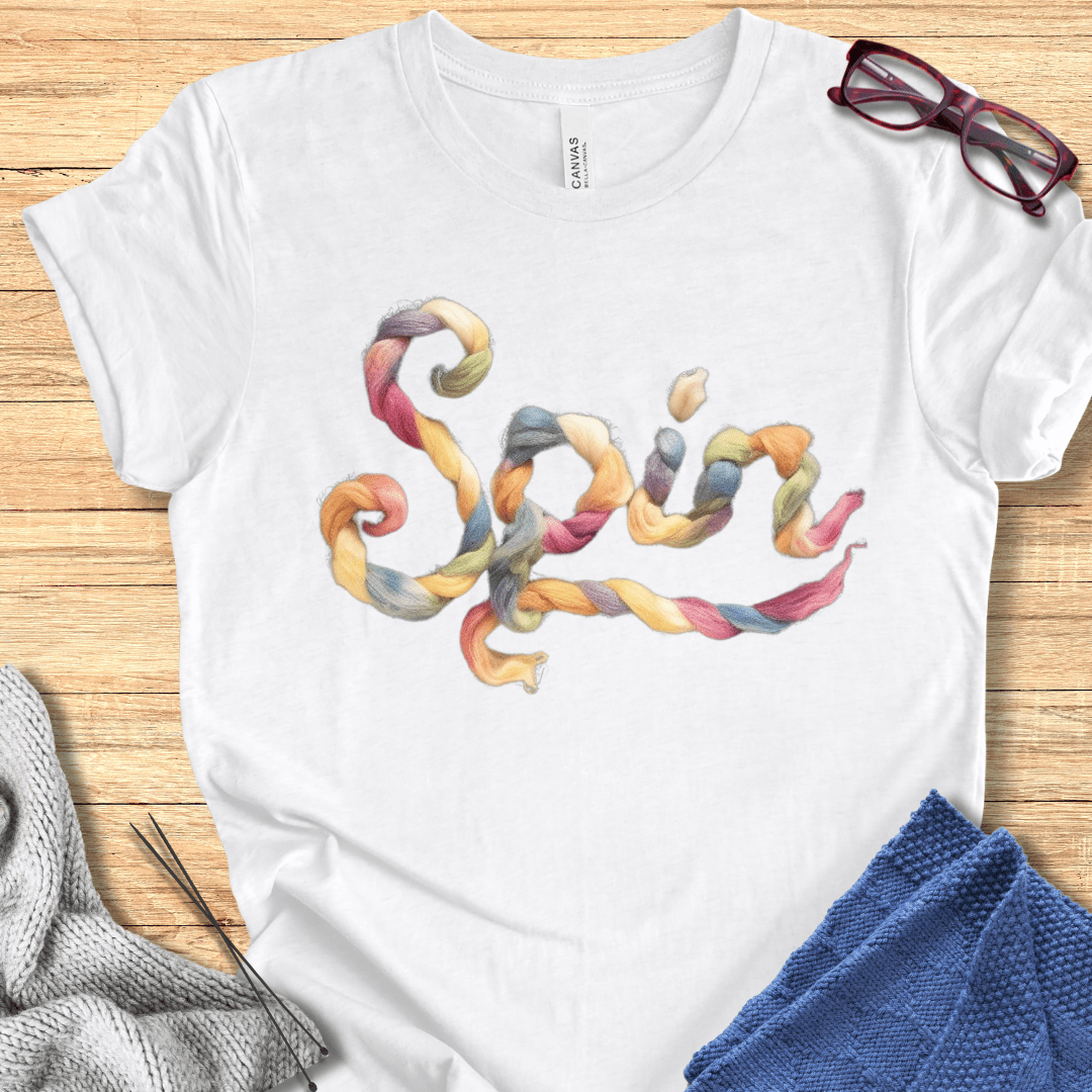 Rainbow Spin T-Shirt White / S