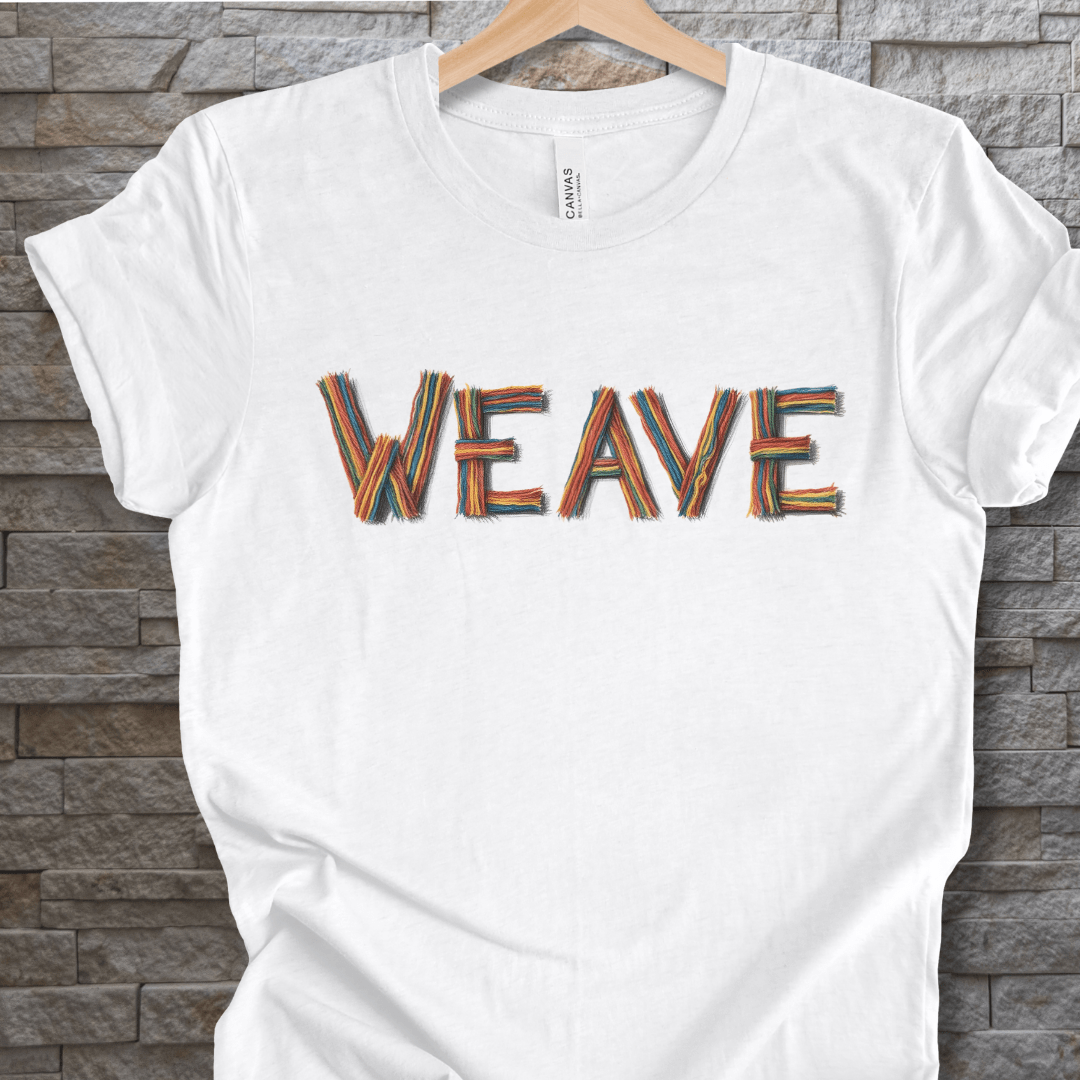 Rainbow Weave T-Shirt White / S
