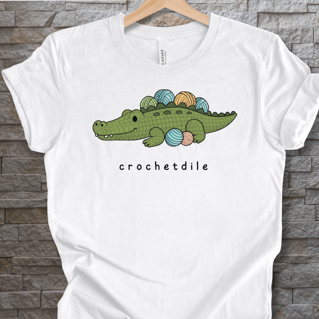 Crochetdile t-shirt White / XS
