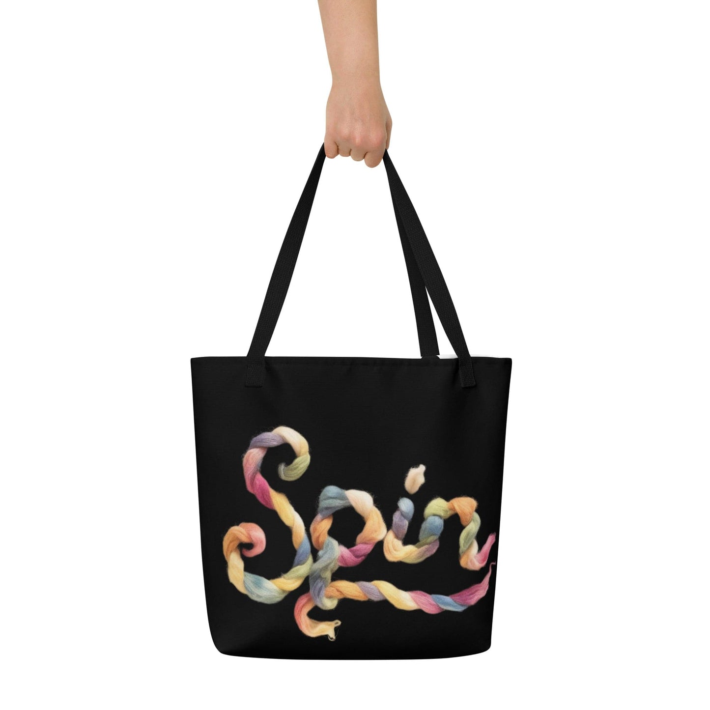Rainbow Spin Large Tote Bag