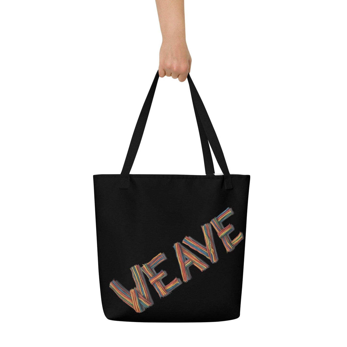Rainbow Weave Large Tote Bag