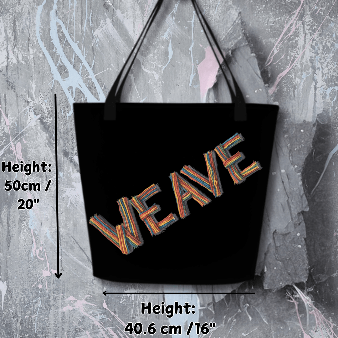 Rainbow Weave Large Tote Bag
