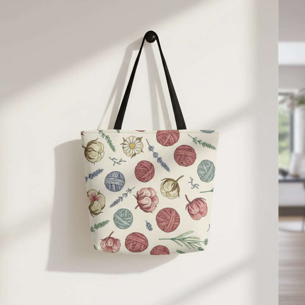 Rustic Stitch Full Print Tote