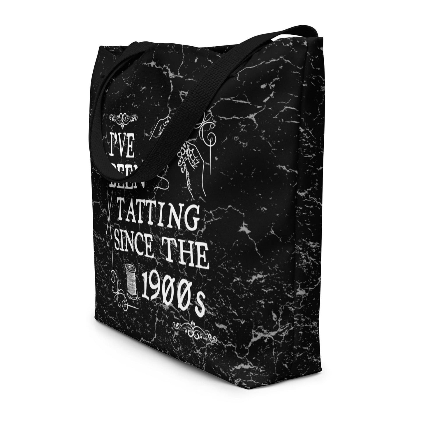 Tatting Since 1900s Large Tote Bag