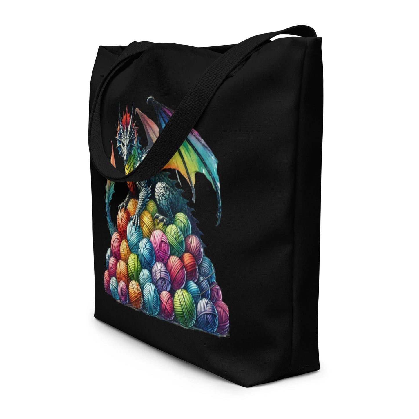 'Yarn Dragon' Large Tote Bag