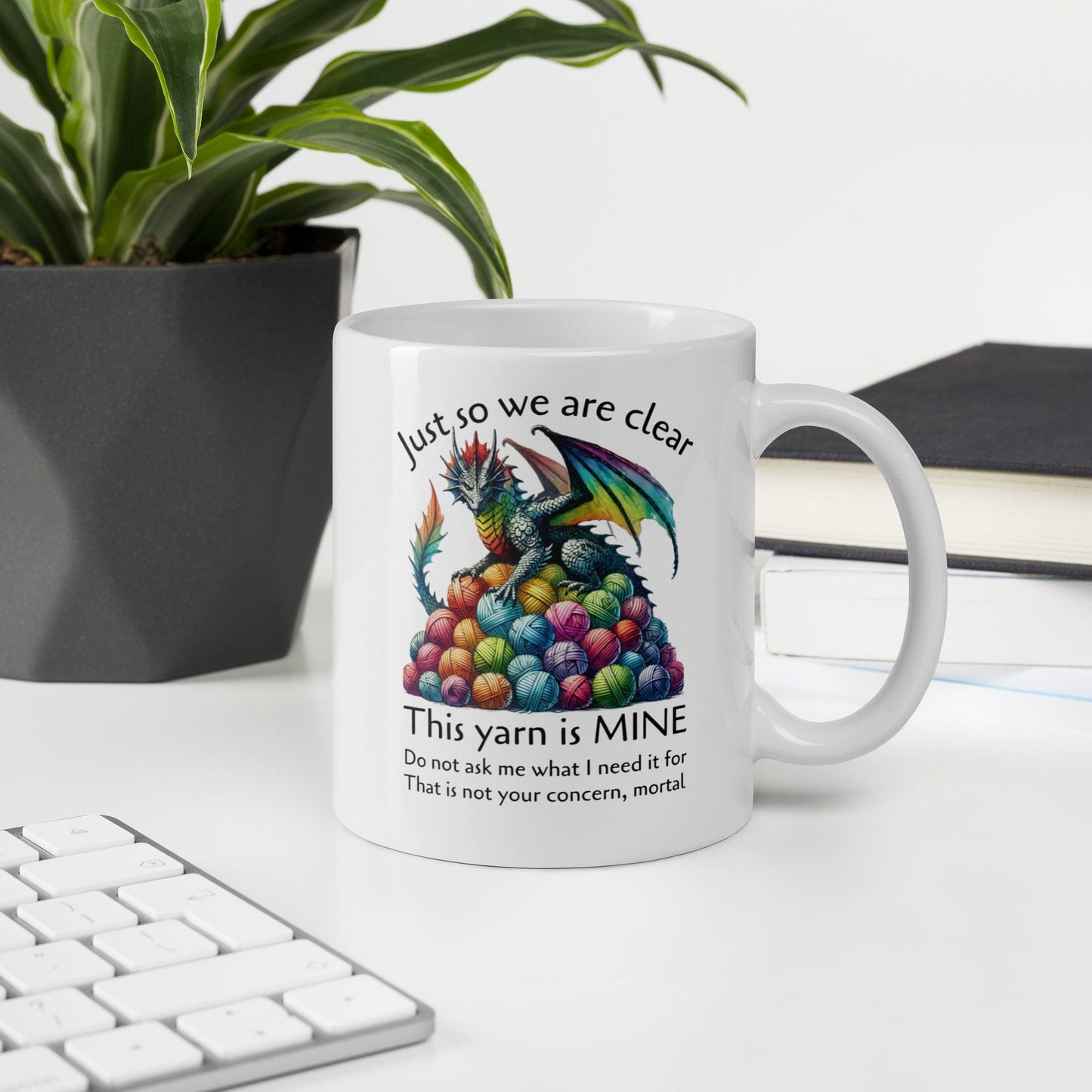 Yarn Dragon with slogan Mug