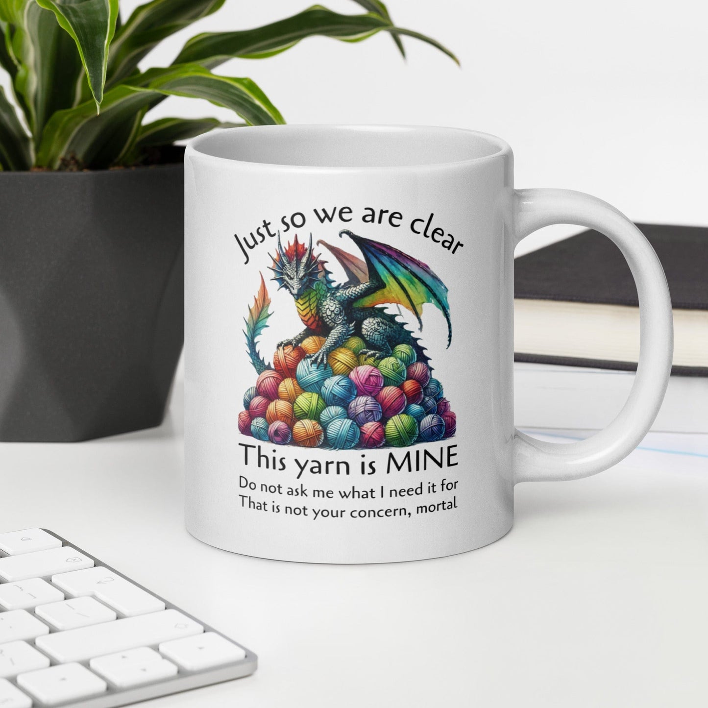 Yarn Dragon with slogan Mug