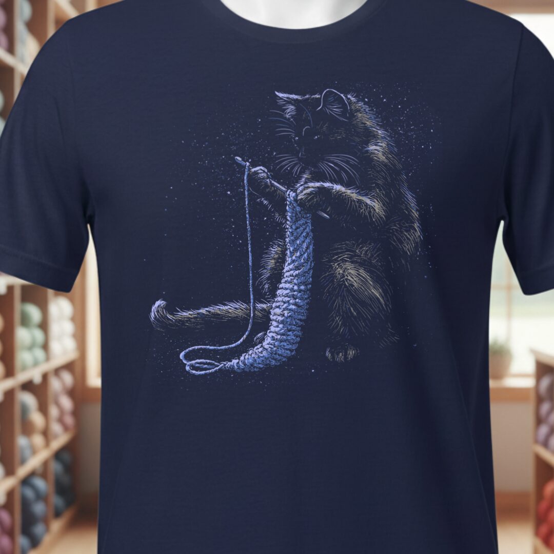 Crocheting Cat T-Shirt