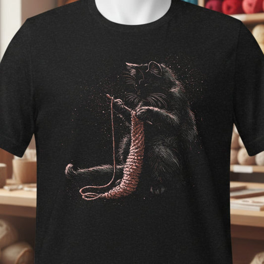 Crocheting Cat T-Shirt