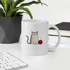 Drawn Cat Mug 11 oz