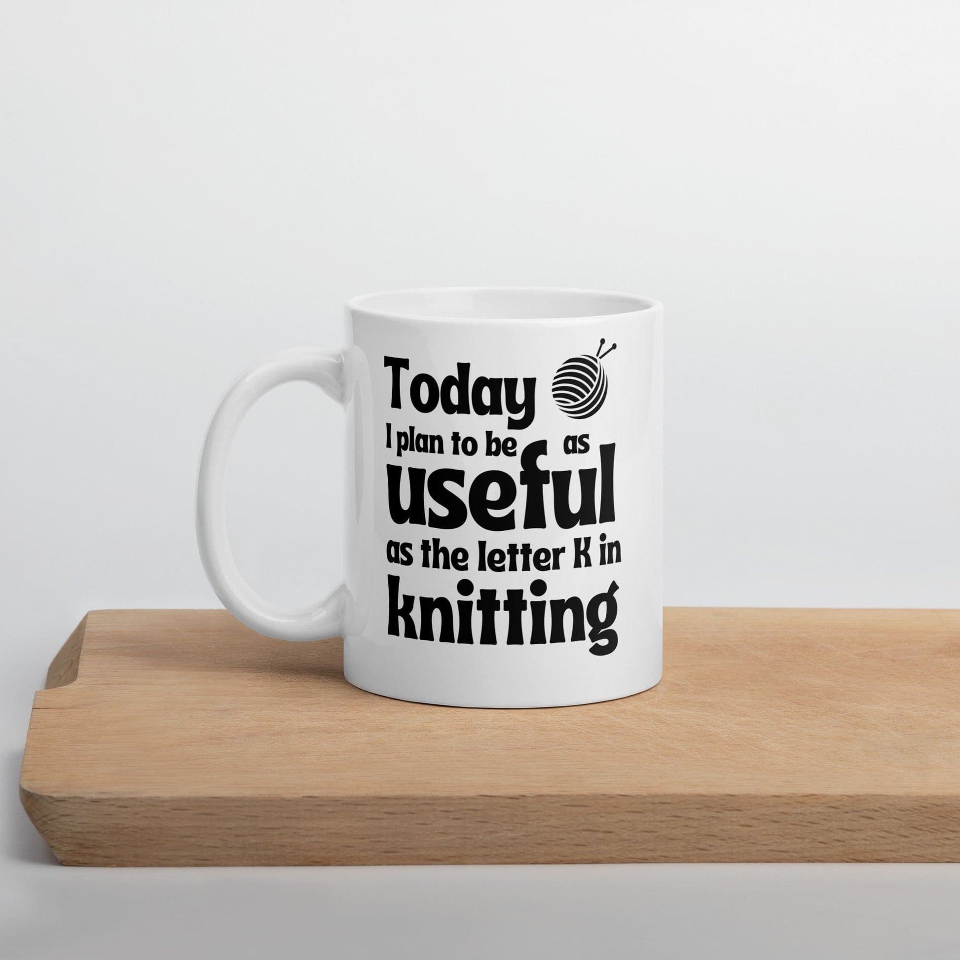 K in Knitting Mug 11 oz