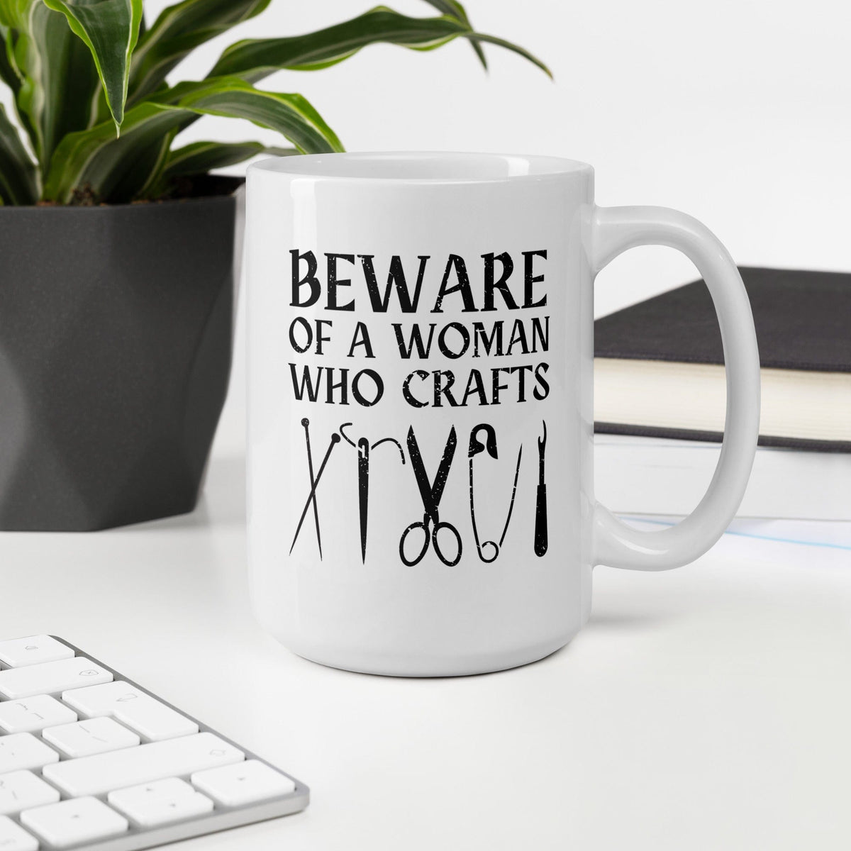 Beware of a woman who Crafts Mug 15 oz